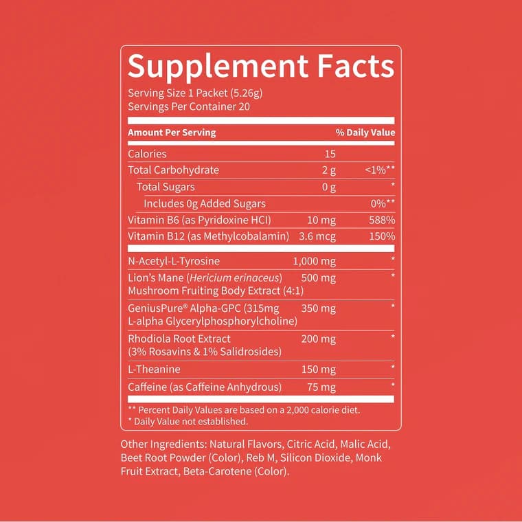 New Fruit Punch - Caffeine - 20 servings