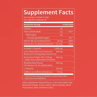 New Fruit Punch - Caffeine - 20 servings