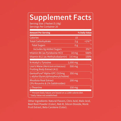 New Fruit Punch - No Caffeine - 20 servings