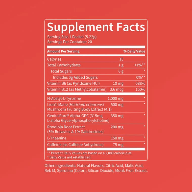 Blue Raspberry - Caffeine - 20 servings