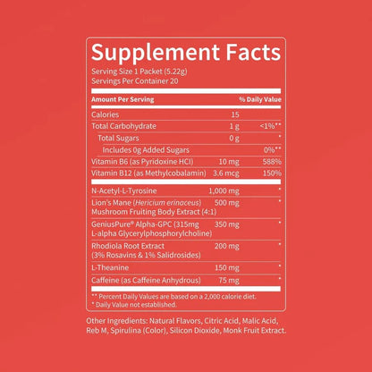 Blue Raspberry - Caffeine - 20 servings